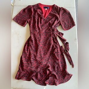 Red cheetah dress